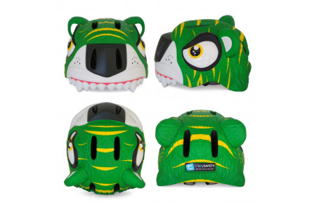 Шолом велосипедний Crazy Safety "Зелений тигр"