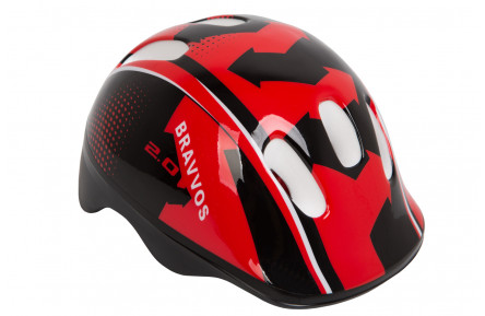 Шлем велосипедный HEL100 (черно-красный)