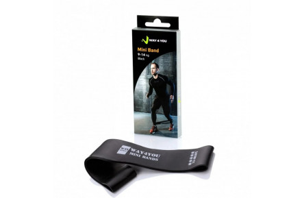 Еспандер для ніг Mini Bands Way4you w40015 чорний, 9-14 кг