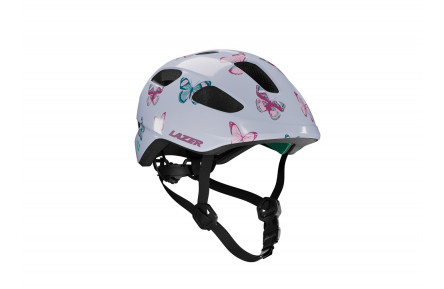 Шолом LAZER Nutz 2.0 KinetiCore, метелики, білий