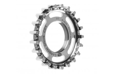 Задня зірка Gates Carbon Drive CDX Thread-On 34.8 з нержавіючої сталі 21T, срібна