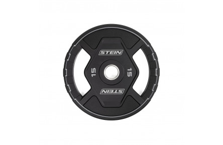 Диски полиуретановые черные 15 кг. Stein. PL1059-15