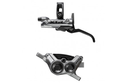 Гальмо гідравл. дискове Shimano M9220 DEORE XTR переднє (ліва ручка, 4-поршн каліпер, J-kit гідролінія 1000мм)