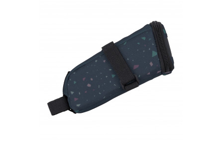 Сумка подседельная KLS Tilt T-strap L темно-синий, дизайн-конфетти