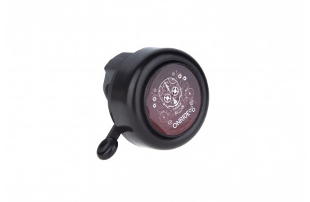 Дзвоник ONRIDE Rang 10, велочереп, алюмінієвий, Ø керма 22мм, чорний 