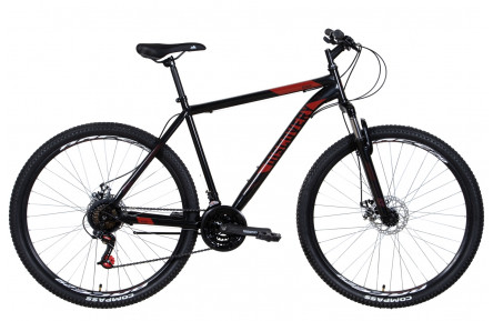 Велосипед ST 29" Discovery RIDER AM DD рама-" 2022 (чорно-червоний)