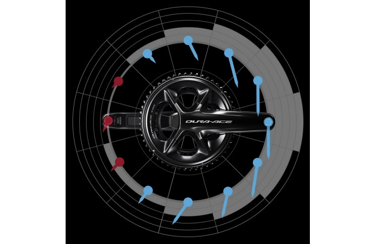 Шатуни Shimano FC-R9200-P Dura-Ace Hollowtech II 175мм 52X36, з вимірювачем потужності