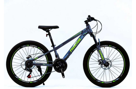 Велосипед Спортивний Corso 24" дюймів «PHANTOM» PH-69178 (1) рама сталева 11’’, обладнання SunRun 21 швидкість, зібран на 75