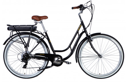 Велосипед с электроприводом 28" ST Dorozhnik eRETRO Vbr FR рама-19" 36B 12.5А*ч 500Вт черный YS 768 2025