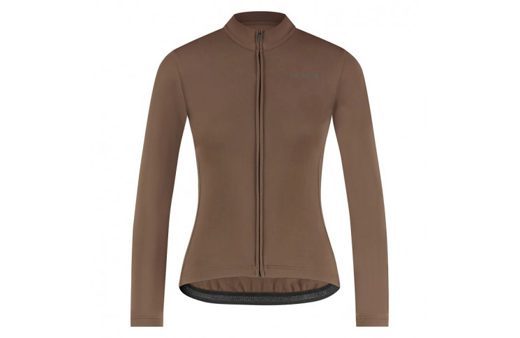 Велоджерсі жіноче Shimano Apice long sleeves утеплене, коричневе, розм. XS