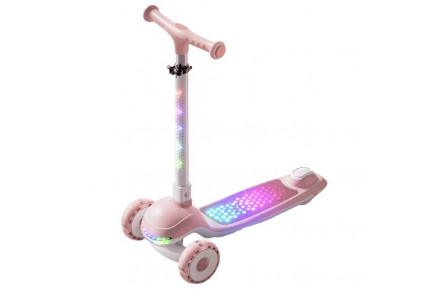 Самокат триколісний "Skyper" M-965-01L (6) колеса PU 125х35мм зі світлом, музика та підсвічування платформи, кермо складне, в коробці
