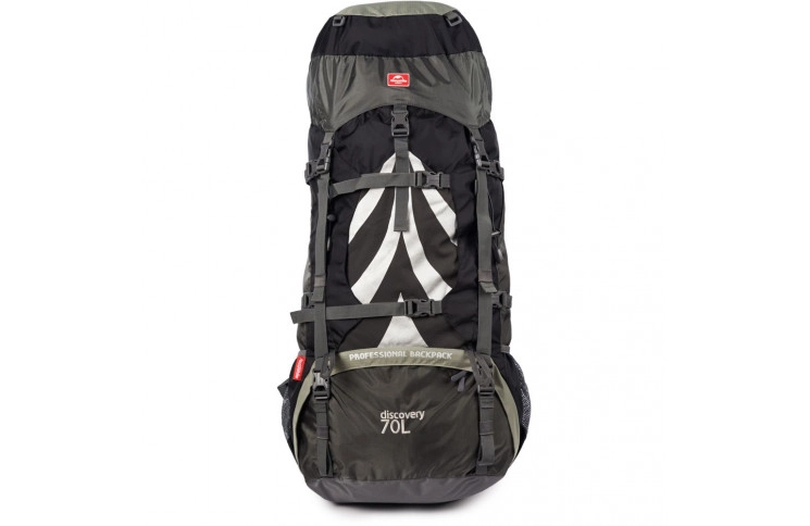 Рюкзак туристичний Naturehike NH70B070-B, 70 л + 5 л, чорно-сірий