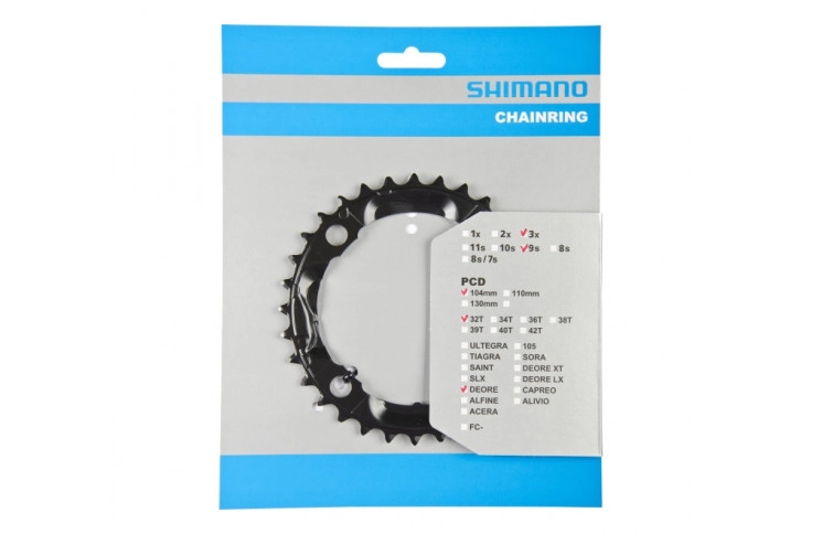 Звезда шатунов Shimano FC-M590 DEORE/M430/M391 32зуб. черный 9-быстрый