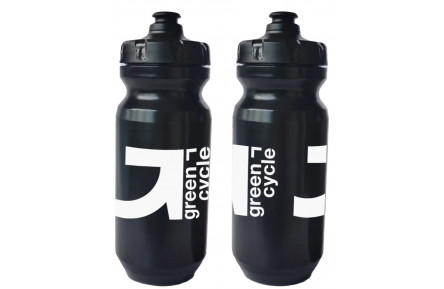 Фляга 0,6 Green Cycle GBT-516 с увеличенным клапаном, черная с белым