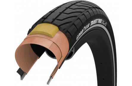 Покришка 27.5x2.00 (50-584) GoodYear Transit Tour S3: Protection, Wire, Black + reflective strips, 60tpi