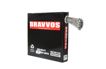 Трос гальмівний нерж. 1800х1.5мммм BRAVVOS 100 шт.