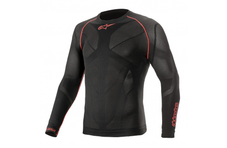 Alpinestars RIDE TECH V2 TOP LONG SLEEVE SUMMER BLACK RED, M/L