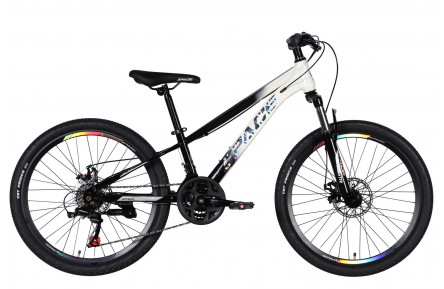 Велосипед ST 24" SPACE MARS DD FR рама-11" чорний з білим 2026