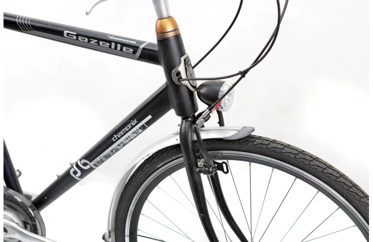 Городской велосипед Gazelle Chamonix 28" XL чёрный матовый Б/У