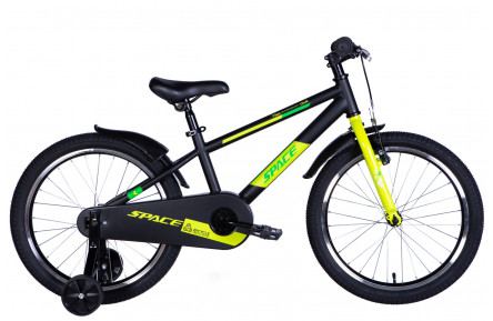 Велосипед SPACE KID GEON BH ST 2024 20" 10" черно-зеленый