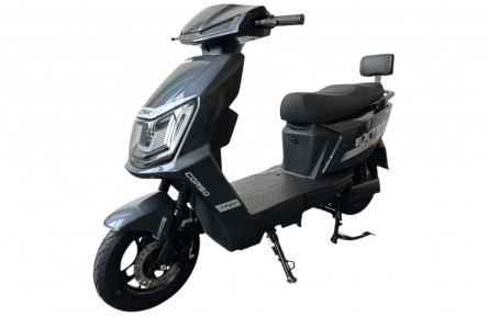 Электрический мопед Corso Extra XT-181097 (1200Вт литий-железо-фосфатный 64В 30Ач) 10" темно-серый