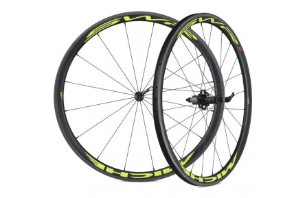 Miche комплект колес SWR Full Carbon RC 38/38, флуоресцентно-желтый, Shimano (WHRCD0BYCS000)