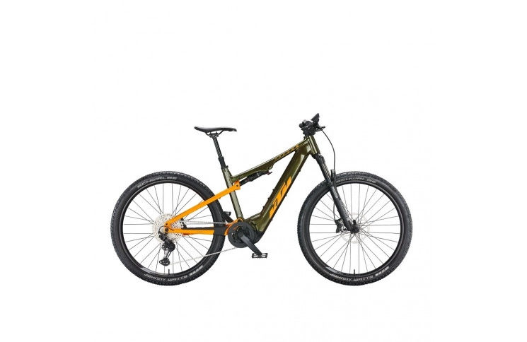 Электровелосипед KTM MACINA CHACANA 792 рама L/48, зелено-оранжевый, 2022