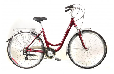 Городской велосипед Qwic Red 28" M бордовый Б/У