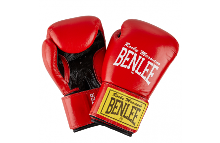 Рукавички боксерські Benlee FIGHTER 10oz /Шкіра/червоно-чорні