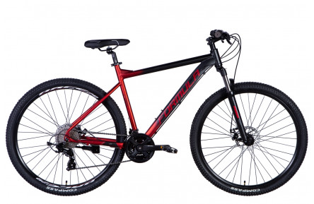 Велосипед AL 27.5" Formula F-1 DD 19" чорно-червоний (матовий) 2024 Shimano