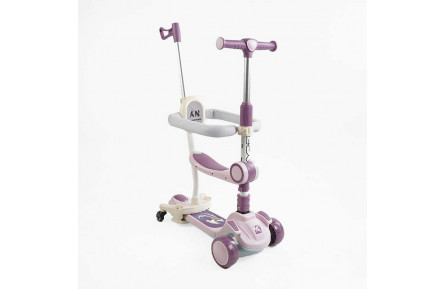 Самокат 5в1 "Skyper" GH-31692 (4) колеса PU125х40мм зі світлом, укр озвучування та підсвічування платформи,с ДОП. КОЛЕСАМИ, захисний бампер, в коробці