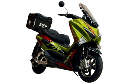 Электрический мопед Billgery B-89652 (2000Вт 72В 32Ач) 12" Салатово-красно-черный