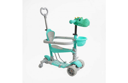 Самокат 5в1 P-67303 Best Scooter, с ДОП. КОЛЕСАМИ