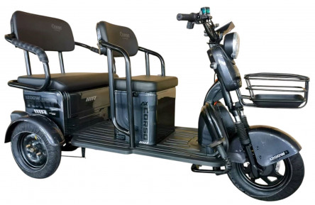 Електричний трицикл Corso RAW RW-220075 (1200Вт 72В 23Аг графеновий) 10" сірий