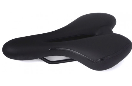 Седло Green Cycle GCS-2605, 280мм x 160мм, стальные рейлы, черное
