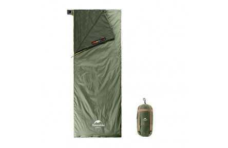 Спальник надлегкий Naturehike Summer LW180 NH21MSD09 лівий, (15°C), p-p M, зелений