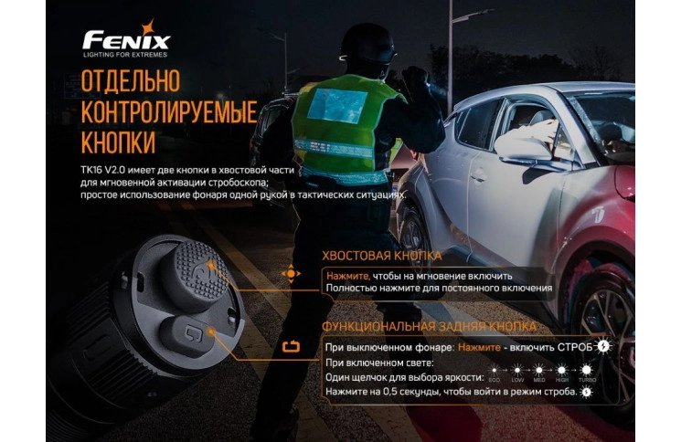 Ліхтар ручний Fenix TK16 V2.0, зелений