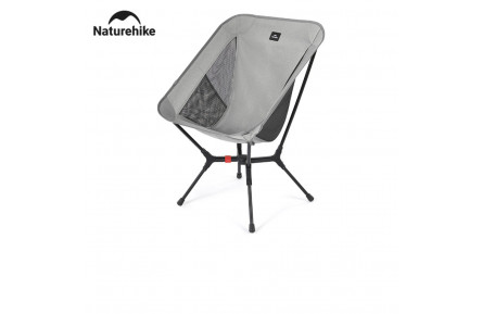 Стілець складаний ультралегкий Naturehike CNK2550JJ013 Yamami YL01, розмір М, алюміній, сірий