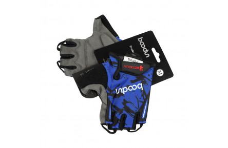 Рукавички велосипедні BEcool 2160003 синiй з чорним М AM (брендоване пакування)