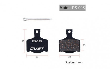 Колодки тормозные полуметалл DUST DS-09S MAGURA MT2, MT4, MT6, MT8