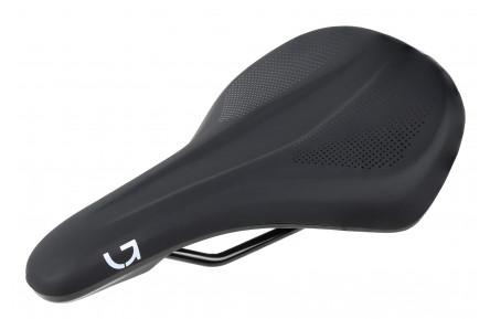 Сідло Green Cycle Comfort Foam 162, сталеві рейли, чорне