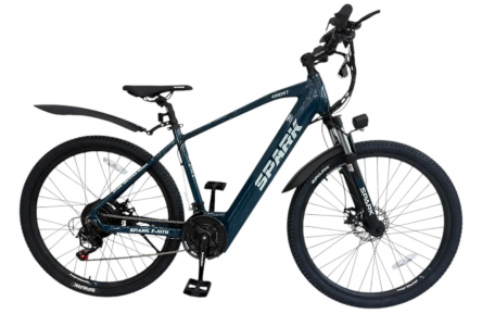 Велосипед з електродвигуном SPARK E-MTB GHOST 48V/500W/12,8Ah 27,5" ал15" ам лок-аут диск темно-синій