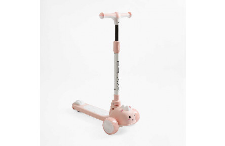 Самокат триколісний "Skyper" SC-55208 (6) колеса PU 125х40мм зі світлом, УКР.ОЗВУЧУВАННЯ, підсвічування платформи, кермо складне, в пакеті