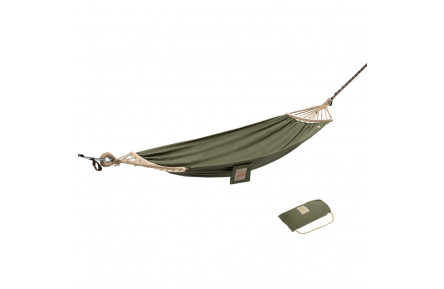 Гамак одномісний без перекидання Naturehike CNK2450WS018, бавовна, зелений