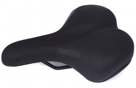 Седло Green Cycle GCS-2602, 270мм x 190мм, стальные рейлы, черное