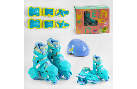 Ролики с защитой 60991-S размер 30-33 цвет СИНИЙ