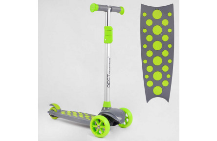 Самокат триколісний LK-70111 Best Scooter СВІТЛО ДЕКИ, КОЛІС І ДИСКІВ, знімне кермо, колеса PU 120х35мм / 80х30мм