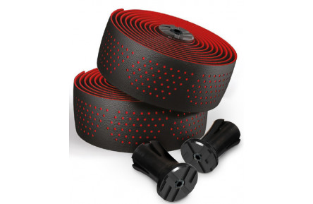 Обмотка руля ERE GENUS, 3мм, Gel+Microfiber, черно-красная