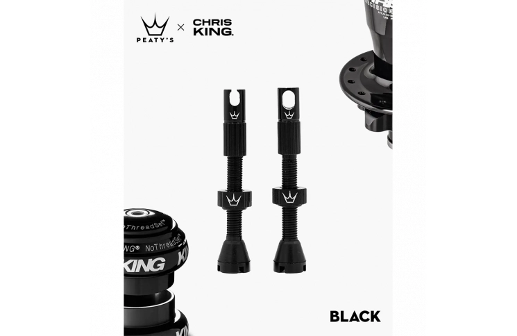 Ниппели Peaty's x Chris King Tubeless Valves, 60mm, Black