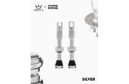 Ниппели Peaty's x Chris King Tubeless Valves, 42mm, Silver